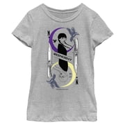 Girl's Wednesday Character Line Art Graphic Tee Athletic Heather Medium
