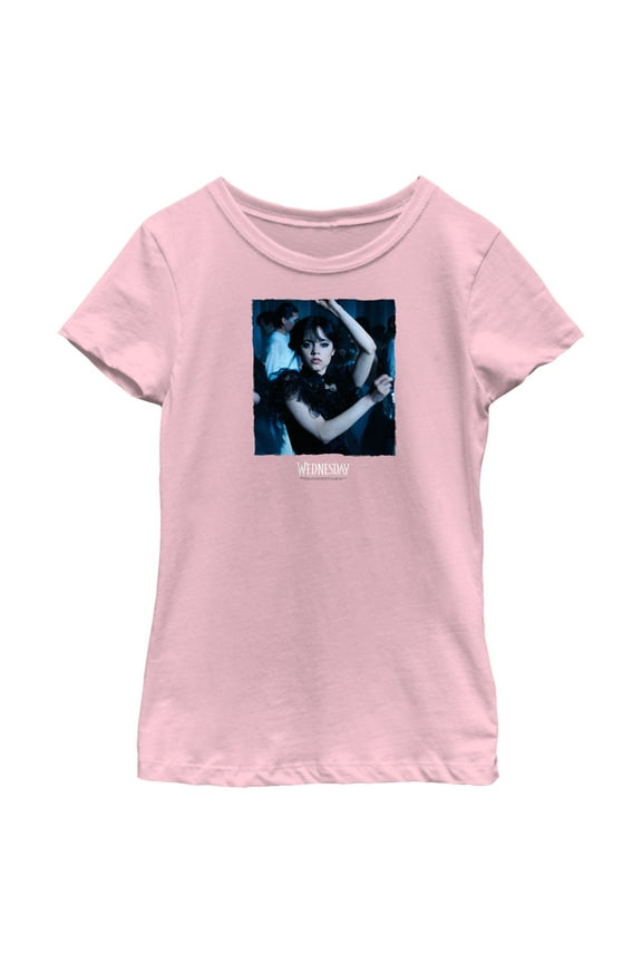 Girl's Wednesday Dance Scene Graphic Tee Light Pink X Large