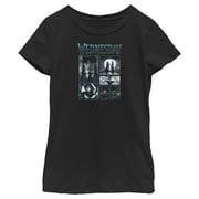 Girl's Wednesday Iconic Scenes Graphic Tee Black Small