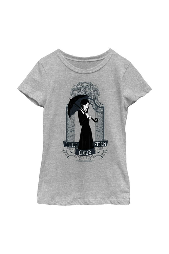 Girl's Wednesday Little Storm Cloud Graphic T-Shirt