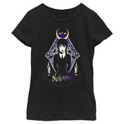 Girl's Wednesday Nevermore Portrait Graphic Tee Black X Large