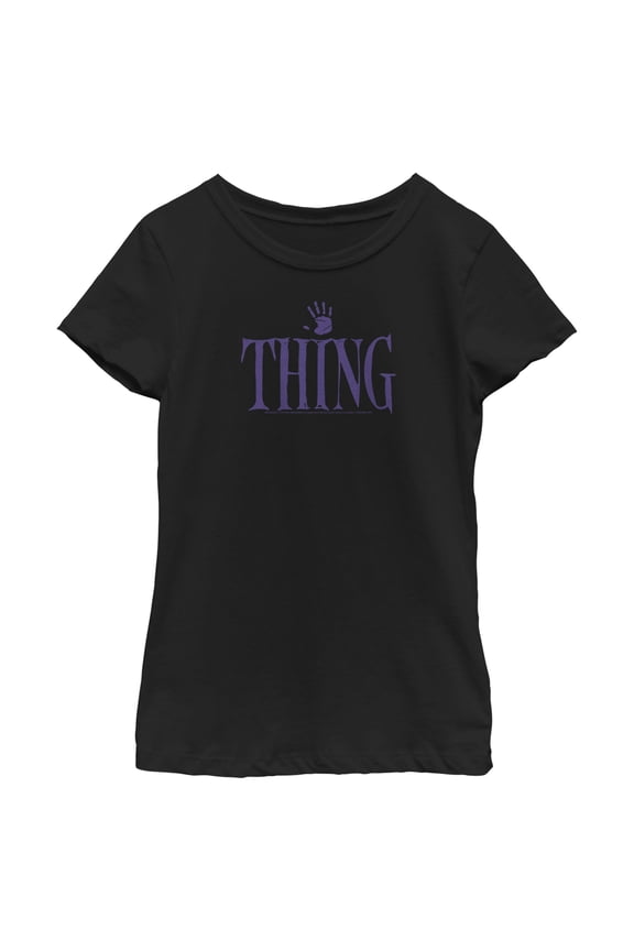 Girl's Wednesday Thing Logo Graphic Tee Black X Large