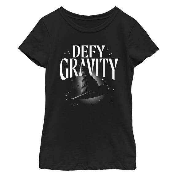 Girl's Wicked Defy Gravity Witch Hat Graphic T-Shirt,