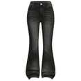 thumbnail image 1 of Girl's Wide Leg Smocked Elastic Pull on Jeans High Waisted Loose Casual Denim Pants Denim Pants with Pockets Cute Jeans For Girls 10-12 With Holes, 1 of 4