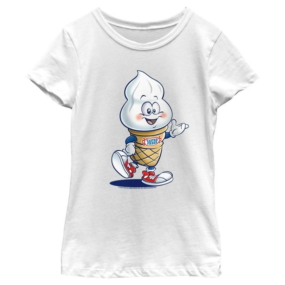Girl's Wienerschnitzel Ice Cream Cone Mascot Graphic T-Shirt