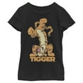 thumbnail image 1 of Girl's Winnie the Pooh Handstand Tigger  Graphic Tee Black Small, 1 of 4