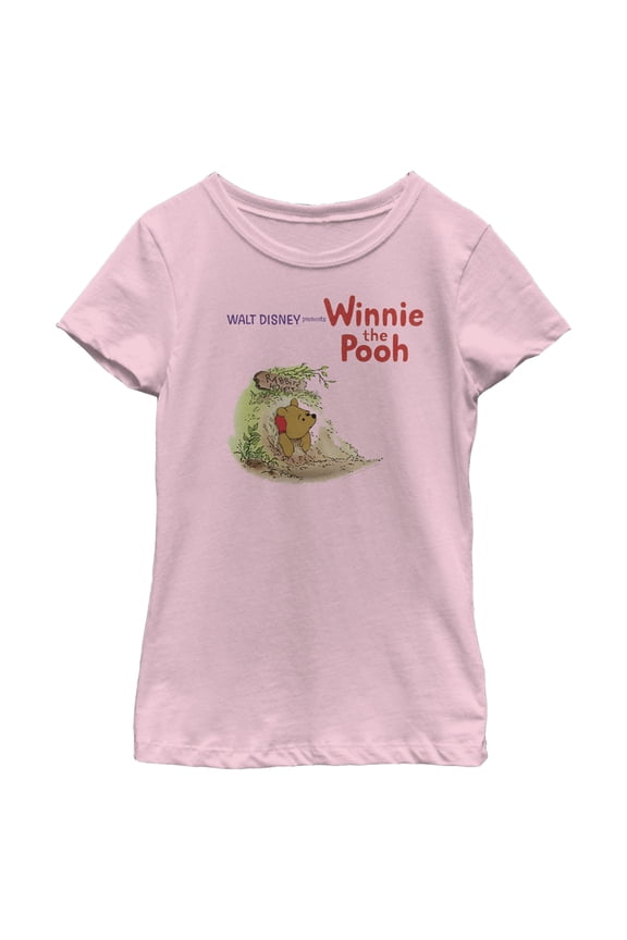 Girl's Winnie the Pooh Stuck in Rabbit's House Graphic Tee Light Pink Large