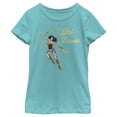 thumbnail image 1 of Girl's Wonder Woman 1984 Girl Power  Graphic Tee Tahiti Blue Small, 1 of 4