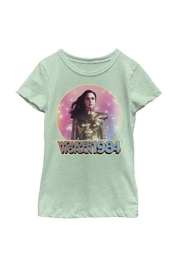 Girl's Wonder Woman 1984 Golden Moment Graphic Tee Mint Large