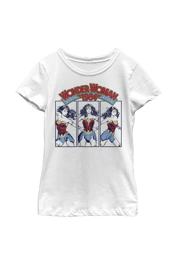 Girl's Wonder Woman 1984 Hero's Portrait Graphic Tee White Small