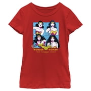Girls Wonder Woman Strongest Woman Graphic Tee Red Medium