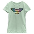 thumbnail image 1 of Girl's Wonder Woman Tie-Dye Logo  Graphic Tee Mint Medium, 1 of 4