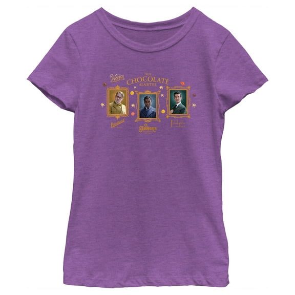 Girl's Wonka The Chocolate Cartel Graphic Tee Purple Berry Medium