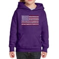 thumbnail image 1 of Girl's Word Art Hooded Sweatshirt - 50 States USA Flag, 1 of 2