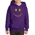thumbnail image 1 of Girl's Word Art Hooded Sweatshirt - Be Happy Smiley Face, 1 of 2