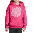 thumbnail image 1 of Girl's Word Art Hooded Sweatshirt - Bear Face, 1 of 2