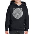 thumbnail image 1 of Girl's Word Art Hooded Sweatshirt - Bear Face, 1 of 2