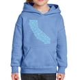 thumbnail image 1 of Girl's Word Art Hooded Sweatshirt - California Hearts, 1 of 2