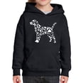 thumbnail image 1 of Girl's Word Art Hooded Sweatshirt - Dog Paw Prints, 1 of 2