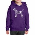 thumbnail image 1 of Girl's Word Art Hooded Sweatshirt - Dog Paw Prints, 1 of 2