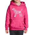 thumbnail image 1 of Girl's Word Art Hooded Sweatshirt - Dog Paw Prints, 1 of 2