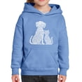 thumbnail image 1 of Girl's Word Art Hooded Sweatshirt - Dogs and Cats, 1 of 2