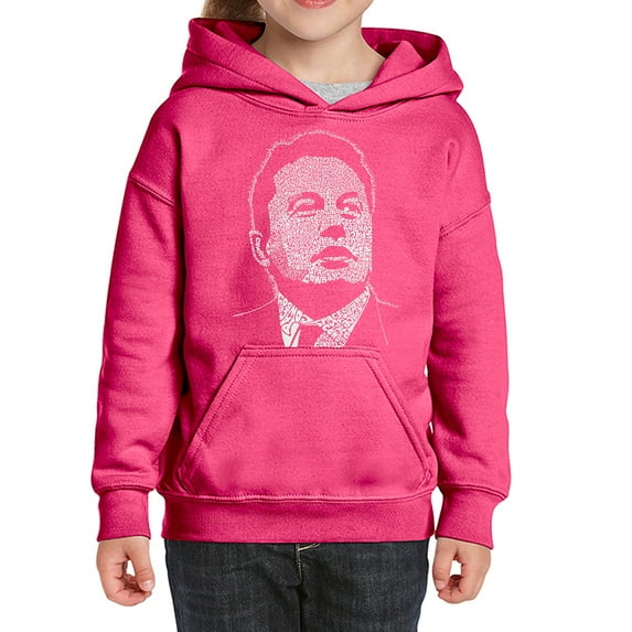 Girl's Word Art Hooded Sweatshirt - Elon Musk