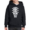thumbnail image 1 of Girl's Word Art Hooded Sweatshirt - Guitar Head Music Genres, 1 of 2