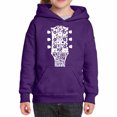thumbnail image 1 of Girl's Word Art Hooded Sweatshirt - Guitar Head Music Genres, 1 of 2