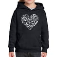 thumbnail image 1 of Girl's Word Art Hooded Sweatshirt - Heart Notes, 1 of 2