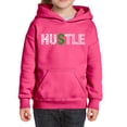 thumbnail image 1 of Girl's Word Art Hooded Sweatshirt - Hustle, 1 of 2
