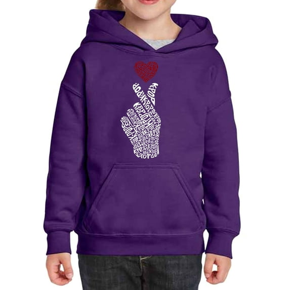 Girl's Word Art Hooded Sweatshirt - K-Pop