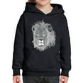 thumbnail image 1 of Girl's Word Art Hooded Sweatshirt - Lion, 1 of 2