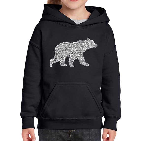 Girl's Word Art Hooded Sweatshirt - Mama Bear