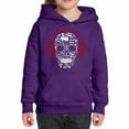 thumbnail image 1 of Girl's Word Art Hooded Sweatshirt - Music Notes Skull, 1 of 2
