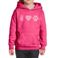 thumbnail image 1 of Girl's Word Art Hooded Sweatshirt - Peace Love Dogs, 1 of 2