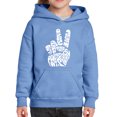 thumbnail image 1 of Girl's Word Art Hooded Sweatshirt - Peace Out, 1 of 2