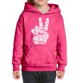 thumbnail image 1 of Girl's Word Art Hooded Sweatshirt - Peace Out, 1 of 2