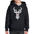 thumbnail image 1 of Girl's Word Art Hooded Sweatshirt - Santa's Reindeer, 1 of 2