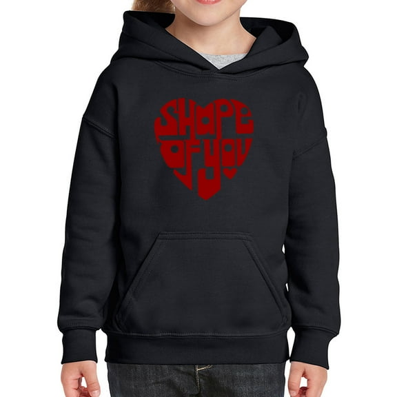 Girl's Word Art Hooded Sweatshirt - Shape of You