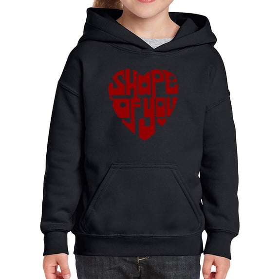Girl's Word Art Hooded Sweatshirt - Shape of You