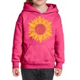 thumbnail image 1 of Girl's Word Art Hooded Sweatshirt - Sunflower, 1 of 2