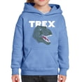 thumbnail image 1 of Girl's Word Art Hooded Sweatshirt - T-Rex Head, 1 of 2