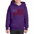 thumbnail image 1 of Girl's Word Art Hooded Sweatshirt - USA Flag, 1 of 2