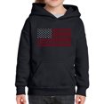 thumbnail image 1 of Girl's Word Art Hooded Sweatshirt - USA Flag, 1 of 2