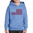 thumbnail image 1 of Girl's Word Art Hooded Sweatshirt - USA Flag, 1 of 2