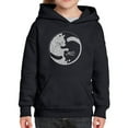 thumbnail image 1 of Girl's Word Art Hooded Sweatshirt - Yin Yang Cat, 1 of 2