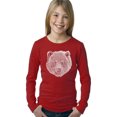 thumbnail image 1 of Girl's Word Art Long Sleeve - Bear Face, 1 of 2