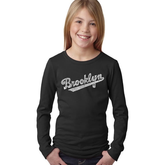 Girl's Word Art Long Sleeve - Brooklyn Neighborhoods