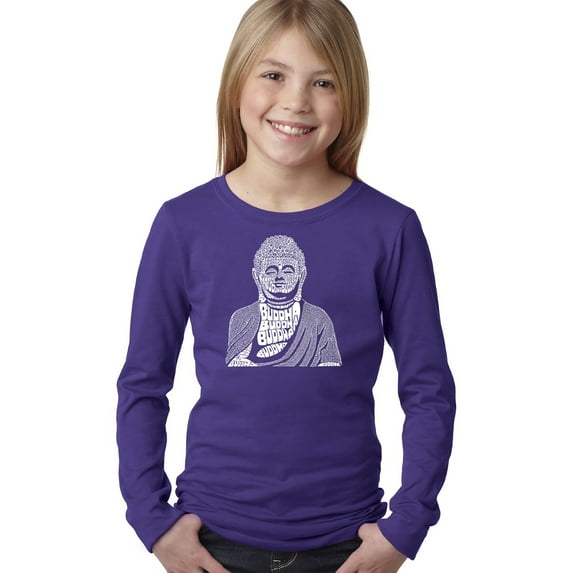 Girl's Word Art Long Sleeve - Buddha